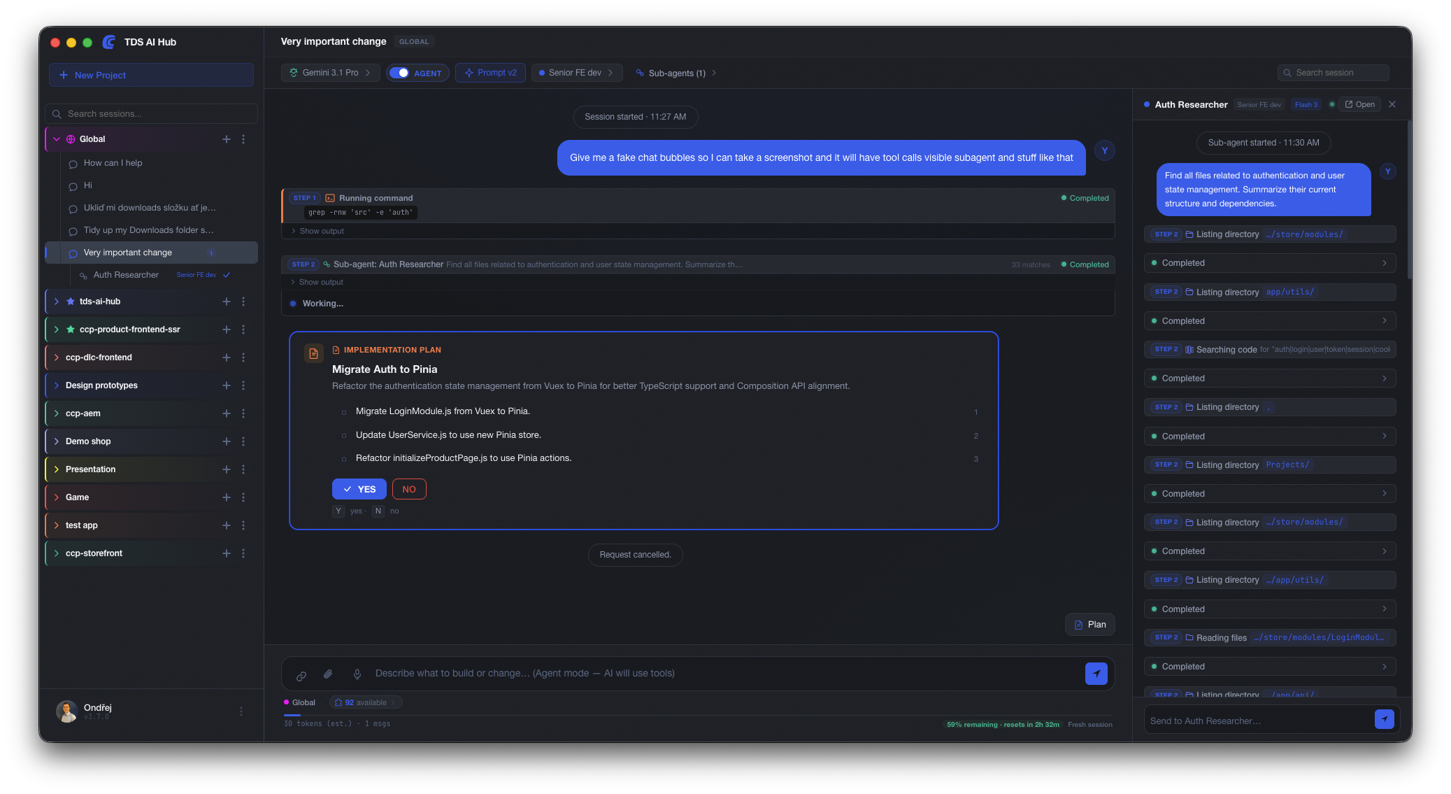 Custom AI agentic harness